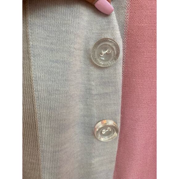 Anthropologie Paper London Dolly Striped Cardigan Sz Small Color Blocked Preppy - Picture 4 of 8